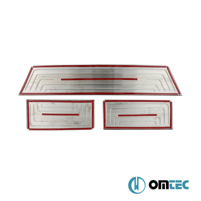 Norm Kapı Eşiği 3 Prç. Paslanmaz Çelik (Taşlı) - Volkswagen T6 Multivan - VAN T6 - (2015 - 2022)