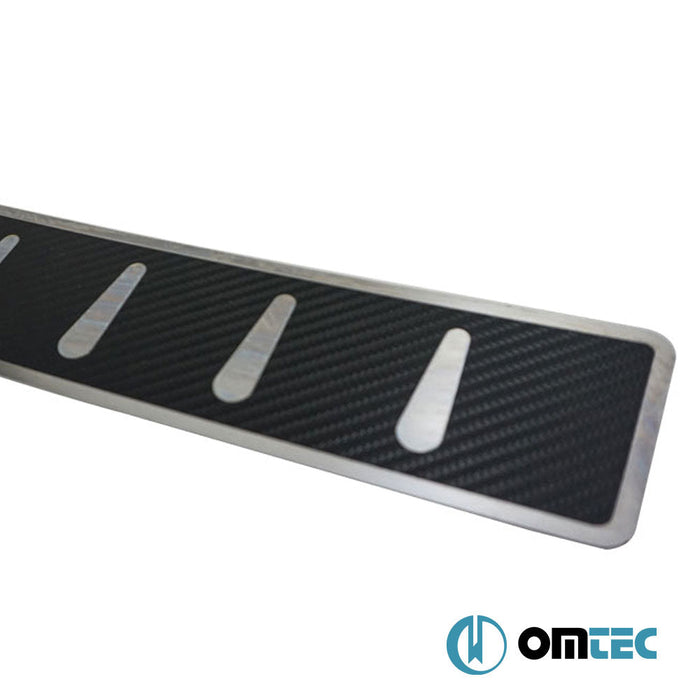 Karbon Folyolu Arka Tampon Eşiği Paslanmaz Çelik (Çift Kapı) - Volkswagen T6 Transporter - VAN T6 - (2015 - 2022)