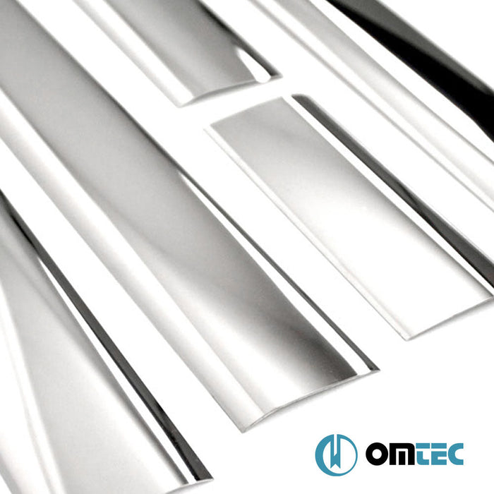 Yan Kapı Çıtası 5 Prç. Paslanmaz Çelik (Parlak) (L1. - LHD - Tek Sürgülü) - Volkswagen T5 Transporter - VAN T5 - (2003 - 2015)