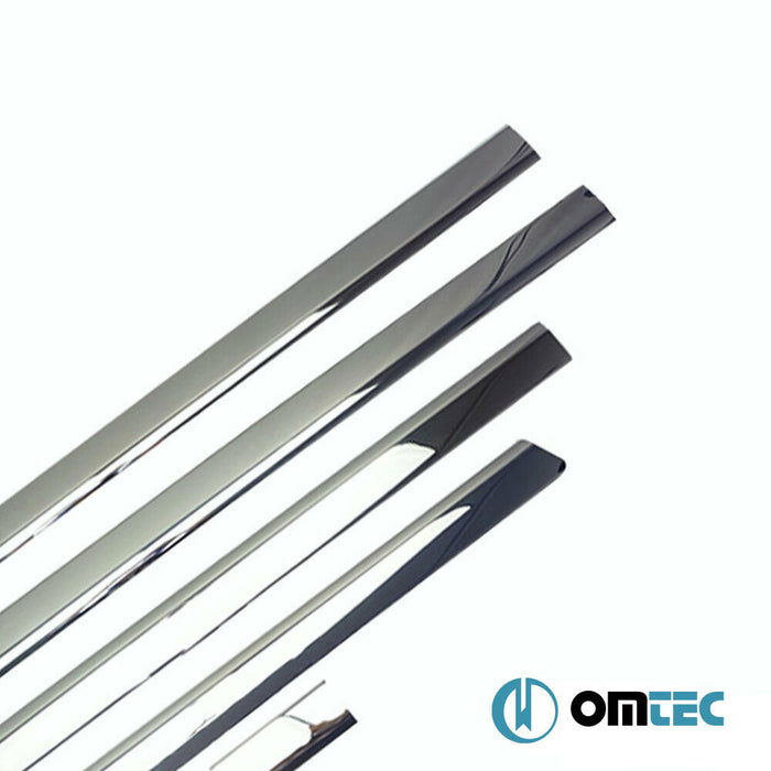 Yan Kapı Çıtası 5 Prç. Paslanmaz Çelik (Parlak) (L1. - RHD - Tek Sürgülü) - Volkswagen T5 Multivan - VAN T5 - (2003 - 2015)