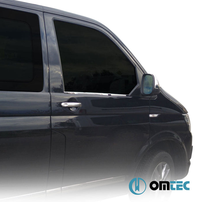 Cam Çıtası 2 Prç. Paslanmaz Çelik (Parlak) - Volkswagen T5 Multivan - VAN T5 - (2003 - 2015)