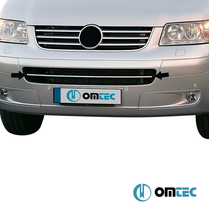 Ön Tampon Çıtası P.Çelik (Parlak) - Volkswagen T5 Caravelle - VAN T5 PRE - FL - (2003 - 2010)