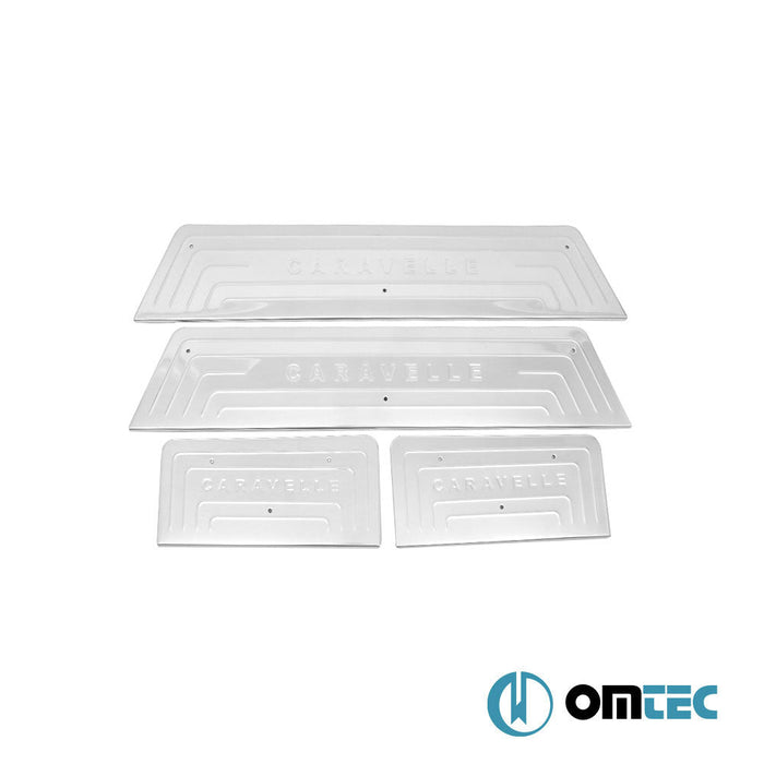 Line Kapı Eşiği 4 Prç. Paslanmaz Çelik (Parlak) - Volkswagen T6 Caravelle - VAN T6 - (2015 - 2022)