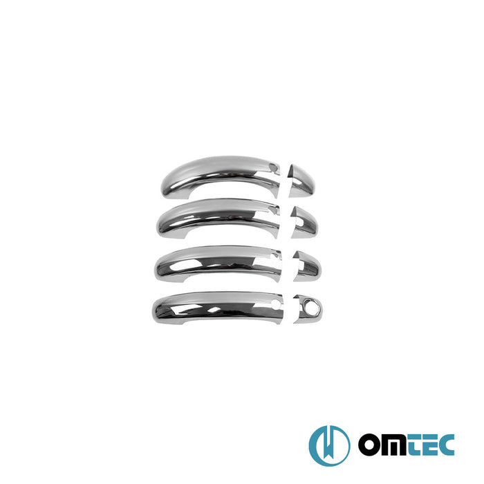 Kapı Kolu 4 Kapı 8 Prç. (H1S4) Paslanmaz Çelik (Parlak) (Keyless) - Volkswagen Touareg - SUV 7L - (2002 - 2010)