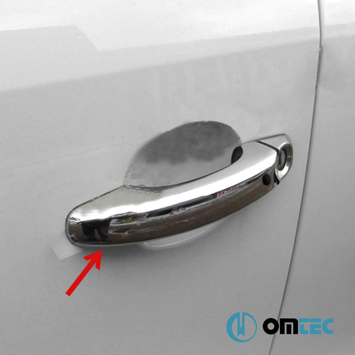 Kapı Kolu 4 Kapı 8 Prç. (H1S4) Paslanmaz Çelik (Parlak) (Keyless) - Volkswagen Touareg - SUV 7L - (2002 - 2010)