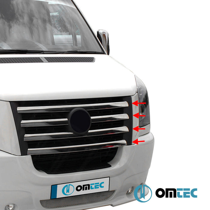 Ön Panjur 5 Prç. P.Çelik (Parlak) - Volkswagen Crafter - VAN 2E PRE - FL - (2006 - 2012)