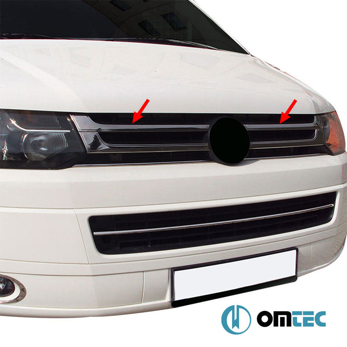 Ön Panjur 4 Prç. P.Çelik (Siyah) - Volkswagen T5 Caravelle - VAN T5 FL - (2010 - 2015)