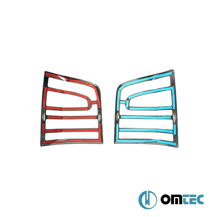 Stop Çerçevesi 2 Prç. ABS Siyah Krom - Volkswagen T5 Caravelle - VAN T5 FL - (2010 - 2015)