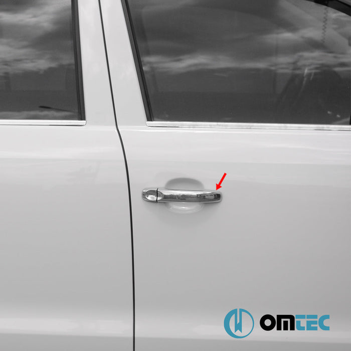 Kapı Kolu 4 Kapı 8 Prç. (S1) Paslanmaz Çelik (Parlak) - Volkswagen Touareg - SUV 7P PRE - FL - (2010 - 2015)