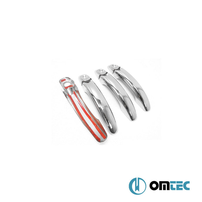 Kapı Kolu 4 Kapı 8 Prç. (S1) Paslanmaz Çelik (Parlak) - Volkswagen Touareg - SUV 7P PRE - FL - (2010 - 2015)