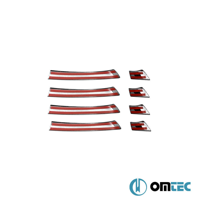 Deco Kapı Kolu 4 Kapı 8 Prç. (H1) Paslanmaz Çelik (Parlak) - Volkswagen Touareg - SUV 7P PRE - FL - (2010 - 2015)