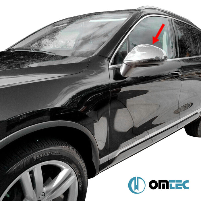Ayna Kapağı 2 Prç. Paslanmaz Çelik (Parlak) - Volkswagen Touareg - SUV 7P PRE - FL - (2010 - 2015)