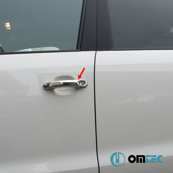 Kapı Kolu 4 Kapı 8 Prç. (H1) Paslanmaz Çelik (Parlak) - Volkswagen Amarok - PK 2H - (2010 - 2022)