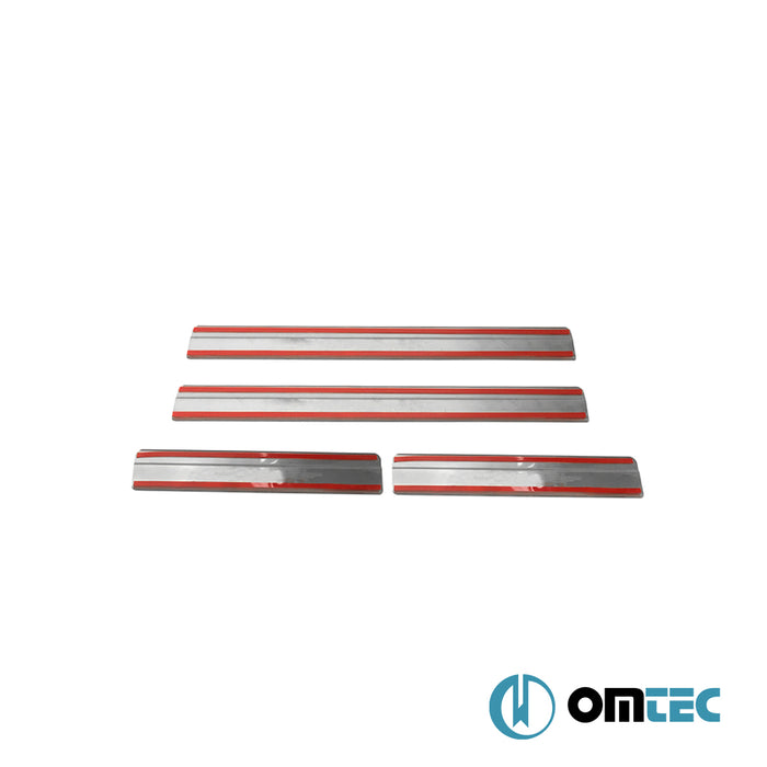 Line Kapı Eşiği 4 Prç. Paslanmaz Çelik (Siyah) - Volkswagen Amarok - PK 2H - (2010 - 2022)