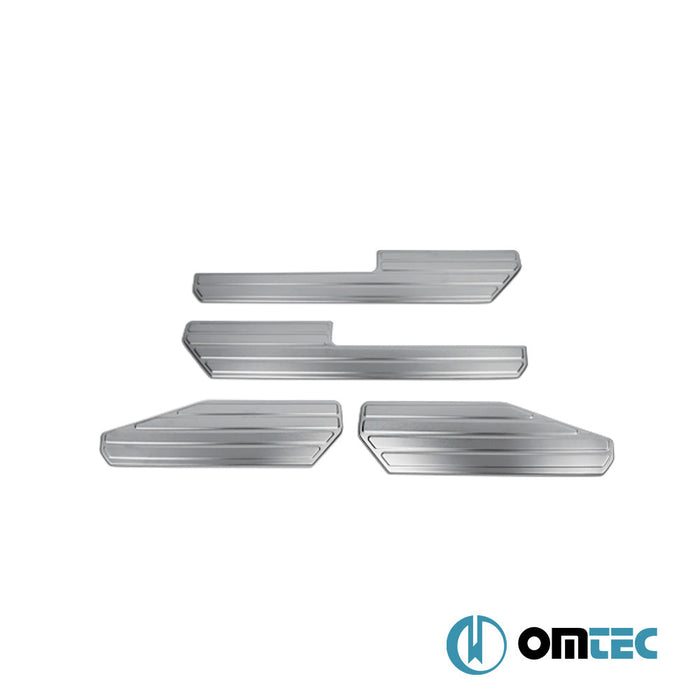 Norm İç Kapı Eşiği 4 Prç. Paslanmaz Çelik (Taşlı) - Volkswagen Amarok - PK 2H - (2010 - 2022)