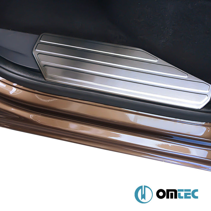 Norm İç Kapı Eşiği 4 Prç. Paslanmaz Çelik (Taşlı) - Volkswagen Amarok - PK 2H - (2010 - 2022)