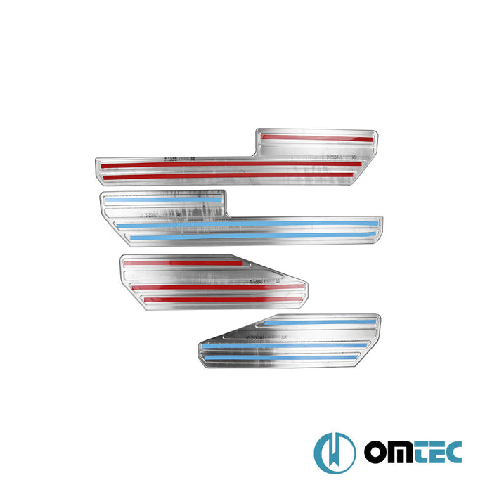 Norm İç Kapı Eşiği 4 Prç. Paslanmaz Çelik (Taşlı) - Volkswagen Amarok - PK 2H - (2010 - 2022)