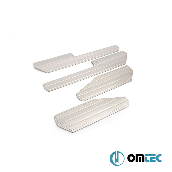 Line İç Kapı Eşiği 4 Prç. Paslanmaz Çelik (Taşlı) - Volkswagen Amarok - PK 2H - (2010 - 2022)