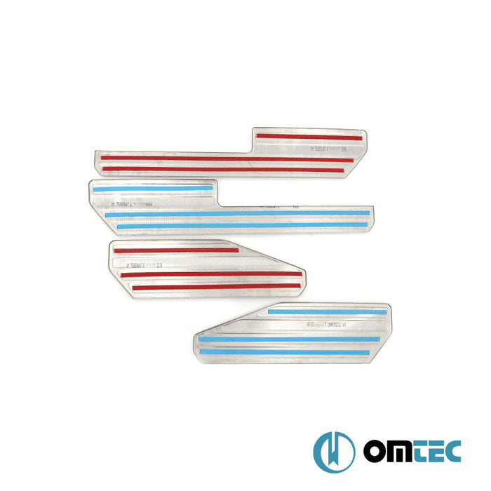 Line İç Kapı Eşiği 4 Prç. Paslanmaz Çelik (Taşlı) - Volkswagen Amarok - PK 2H - (2010 - 2022)