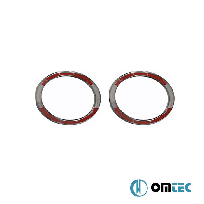 Sis Farı Çerçevesi 2 Prç. P.Çelik (Parlak) (Trendline) - Volkswagen Amarok - PK 2H PRE - FL - (2010 - 2012)