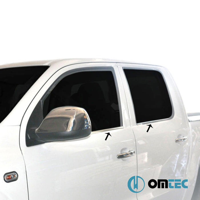 Cam Çıtası 4 Prç. Paslanmaz Çelik (Parlak) - Volkswagen Amarok - PK 2H - (2010 - 2022)