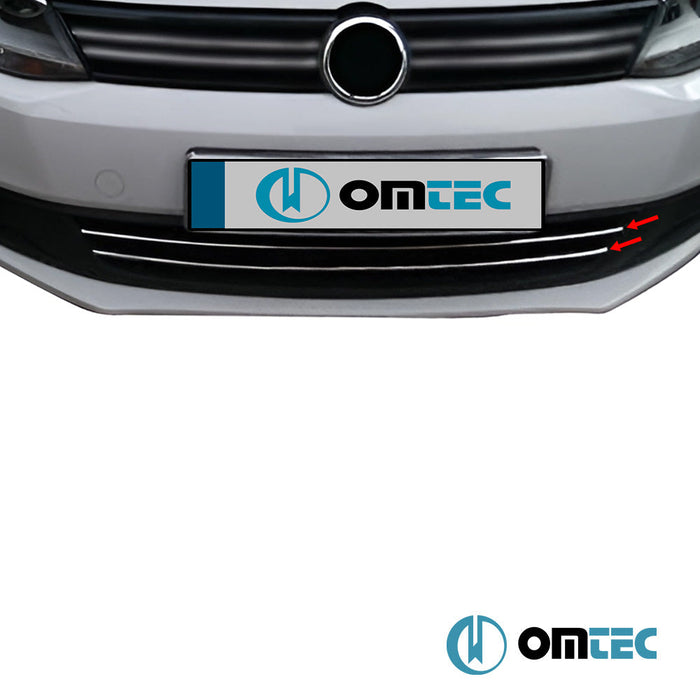 Ön Tampon Çıtası 2 Prç. P.Çelik (Parlak) - Volkswagen Jetta - SD 5C6 PRE - FL - (2011 - 2014)