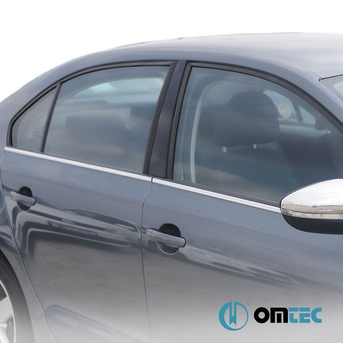 Cam Çıtası 6 Prç. Paslanmaz Çelik (Parlak) - Volkswagen Jetta - SD 5C6 - (2011 - 2018)