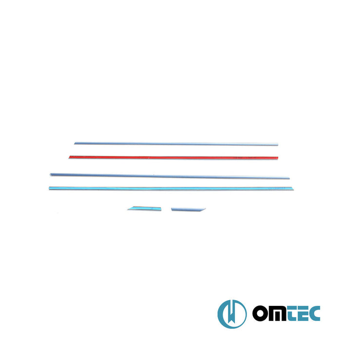 Cam Çıtası 6 Prç. Paslanmaz Çelik (Parlak) - Volkswagen Jetta - SD 5C6 - (2011 - 2018)