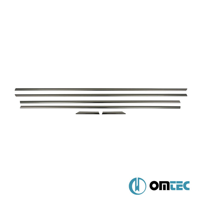 Cam Çıtası 6 Prç. Paslanmaz Çelik (Siyah) - Volkswagen Jetta - SD 5C6 - (2011 - 2018)