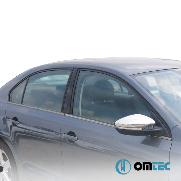 Cam Çıtası 6 Prç. Paslanmaz Çelik (Siyah) - Volkswagen Jetta - SD 5C6 - (2011 - 2018)