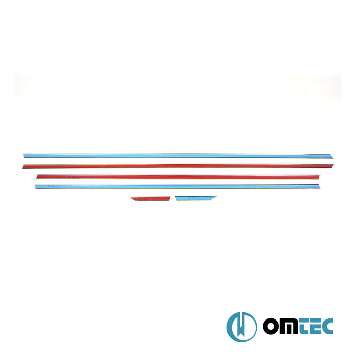 Cam Çıtası 6 Prç. Paslanmaz Çelik (Siyah) - Volkswagen Jetta - SD 5C6 - (2011 - 2018)