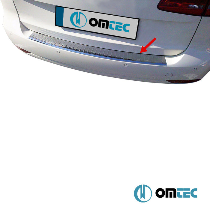 Arka Tampon Eşiği Paslanmaz Çelik (Siyah) - Volkswagen Touran - MPV 1T FL II - (2010 - 2015)