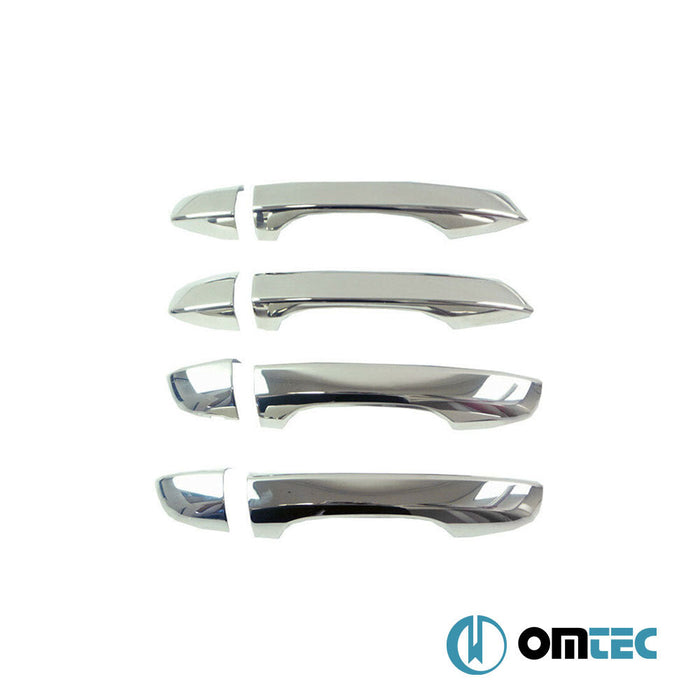 Kapı Kolu 4 Kapı 8 Prç. Paslanmaz Çelik (Parlak) (Sensörsüz) - Volkswagen Tiguan - SUV AD - (2016 - )