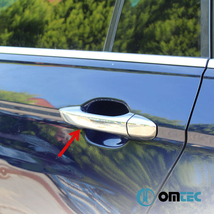 Kapı Kolu 4 Kapı 8 Prç. Paslanmaz Çelik (Parlak) (Sensörsüz) - Volkswagen Tiguan - SUV AD - (2016 - )