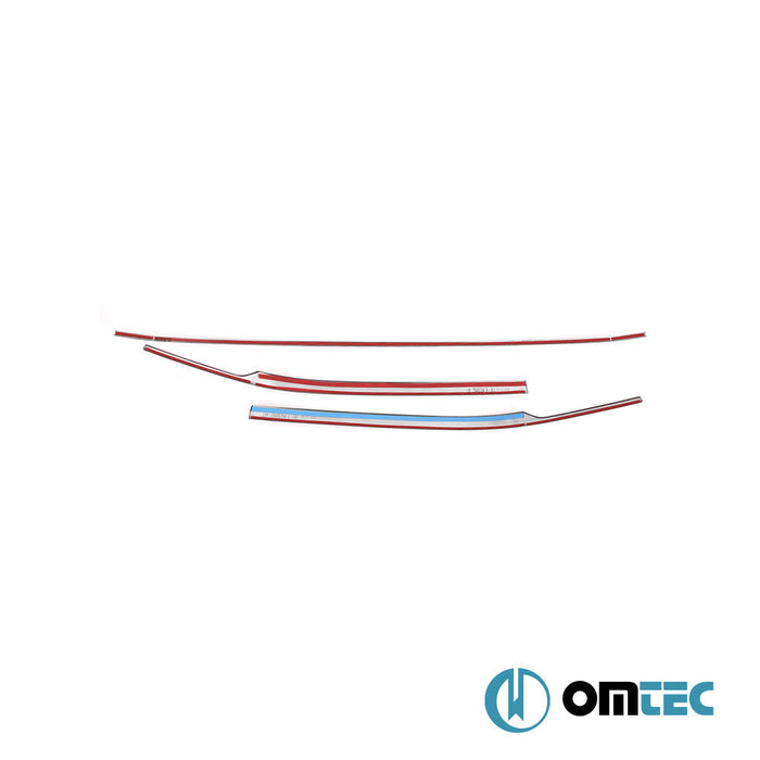 Arka Tampon Çıtası 3 Prç. Paslanmaz (Parlak) - Volkswagen Passat - SD 3G(B8) - (2015 - 2019)