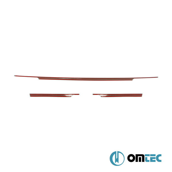 Arka Tampon Çıtası 3 Prç. Paslanmaz (Parlak) - Volkswagen Tiguan - SUV AD PRE - FL - (2016 - 2020)