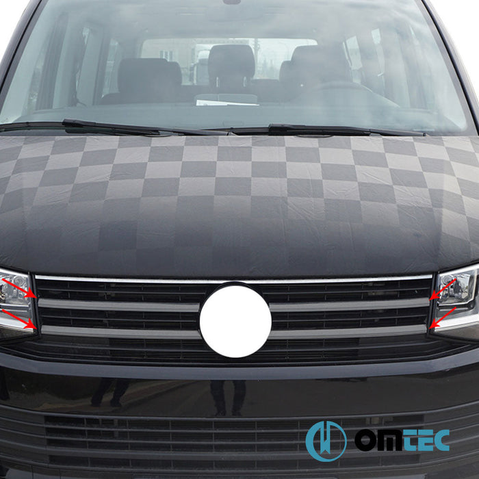 Ön Panjur 4 Prç. P.Çelik (Trendline - Siyah) - Volkswagen T6 Transporter - VAN T6 PRE - FL - (2015 - 2019)