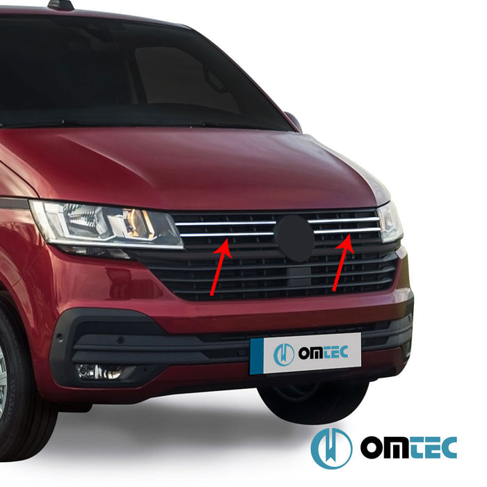 Ön Panjur 4 Prç. P.Çelik (Parlak) - Volkswagen T6 Transporter - VAN T6 FL - (2019 - 2022)
