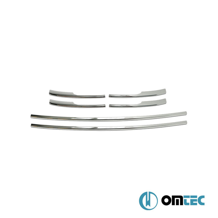 Ön Tampon Alt Izgara 6 Prç. P.Çelik (Parlak) - Volkswagen T6 Transporter - VAN T6 PRE - FL - (2015 - 2019)