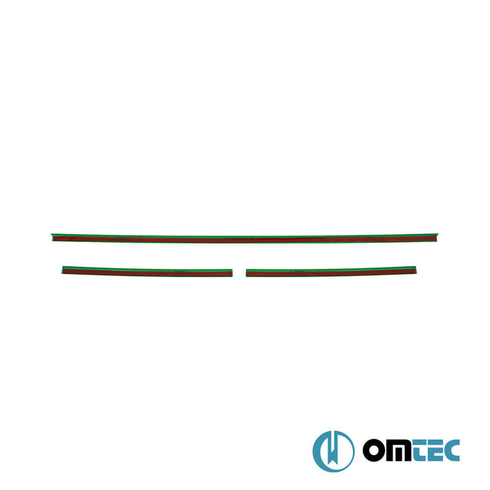 Ön Tampon Alt Izgara 3 Prç. P.Çelik (Parlak) (Yeşil) - Volkswagen T6 Caravelle - VAN T6 PRE - FL - (2015 - 2019)