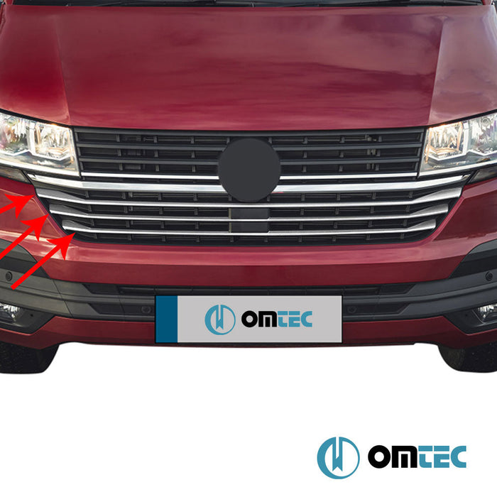 Ön Panjur Alt Çıtası P.Çelik (Parlak) - Volkswagen T6 Transporter - VAN T6 FL - (2019 - 2022)