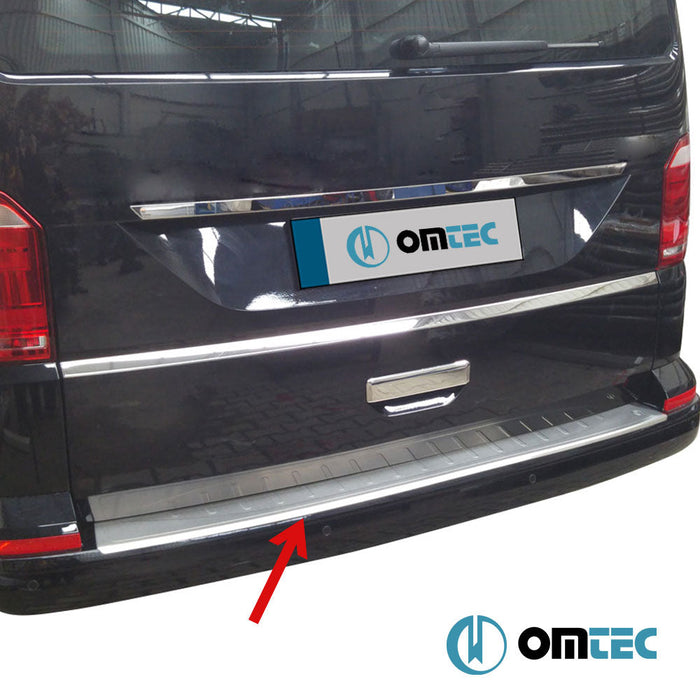 Arka Tampon Eşiği Paslanmaz Çelik (Taşlı - Tek Kapı) - Volkswagen T6 Multivan - VAN T6 - (2015 - 2022)