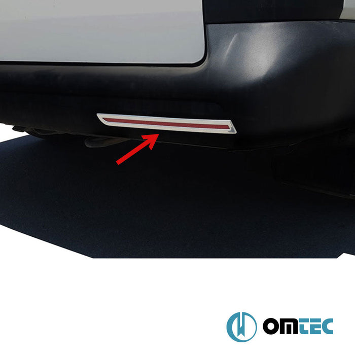 Reflektör Çerçevesi 2 Prç. Paslanmaz (Parlak) (Çift Kapı) - Volkswagen T6 Transporter - VAN T6 - (2015 - 2022)