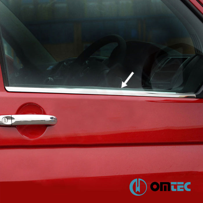 Cam Çıtası 2 Prç. Paslanmaz Çelik (Parlak) - Volkswagen T6 Transporter - VAN T6 - (2015 - 2022)