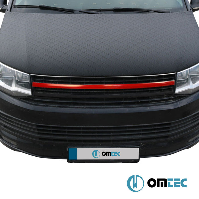 Ön Panjur Üst Çıta P.Çelik (Kırmızı) (Logosuz) - Volkswagen T6 Transporter - VAN T6 PRE - FL - (2015 - 2019)