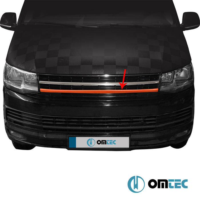 Ön Panjur Alt Çıta P.Çelik (Turuncu) (Logosuz) - Volkswagen T6 Transporter - VAN T6 PRE - FL - (2015 - 2019)