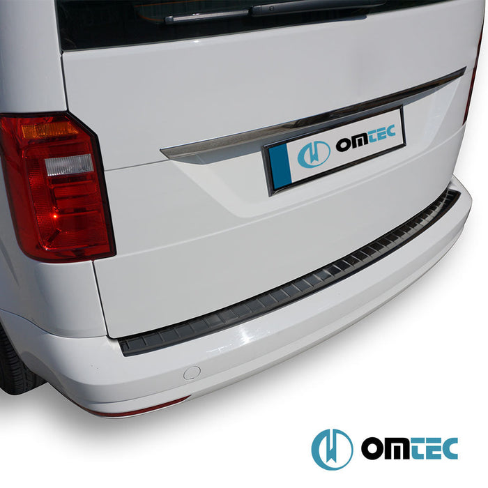 Arka Tampon Eşiği Paslanmaz Çelik (Siyah) - Volkswagen Caddy - MVN 2K FL II - (2015 - 2020)