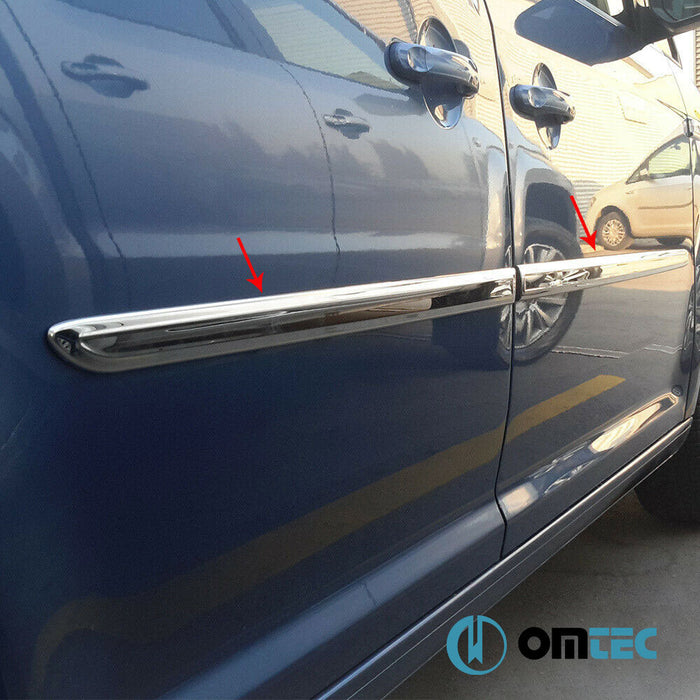 Yan Kapı Çıtası 4 Prç. Paslanmaz Çelik (Parlak) - Volkswagen Touran - MPV 1T FL II - (2010 - 2015)