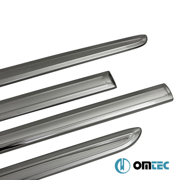 Yan Kapı Çıtası 4 Prç. Paslanmaz Çelik (Siyah) - Volkswagen Caddy - MVN 2K FL II - (2015 - 2020)