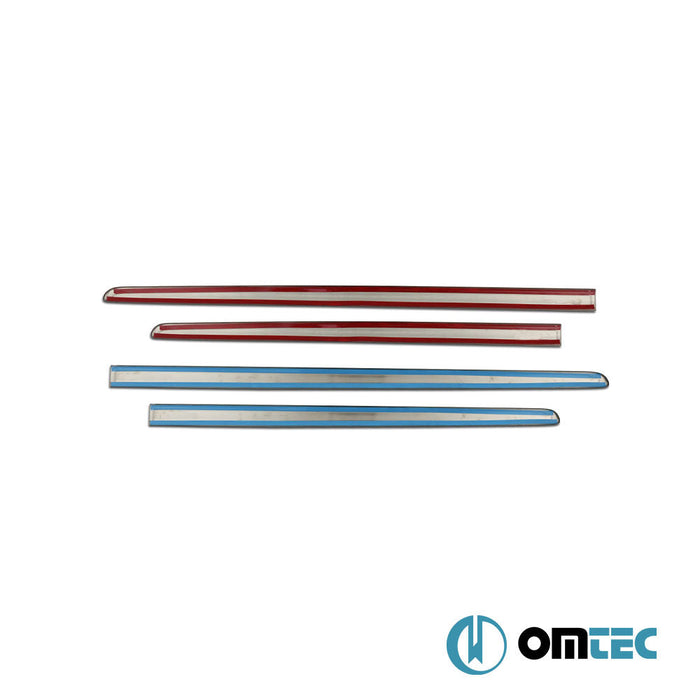 Yan Kapı Çıtası 4 Prç. Paslanmaz Çelik (Siyah) - Volkswagen Caddy - MVN 2K FL II - (2015 - 2020)